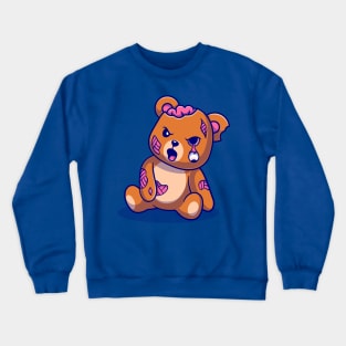 Cute Bear Zombie Cartoon Crewneck Sweatshirt